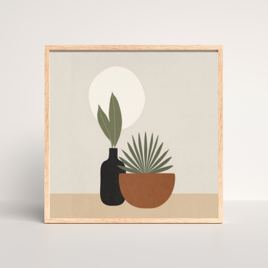 modern botanical paint by numbers wall art