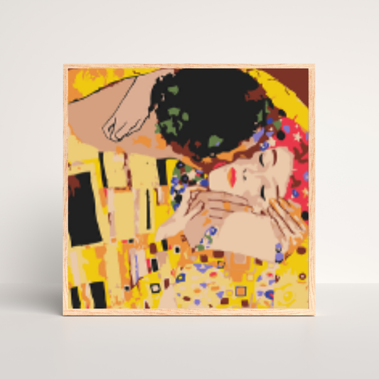 mini klimt the kiss paint by numbers canvas