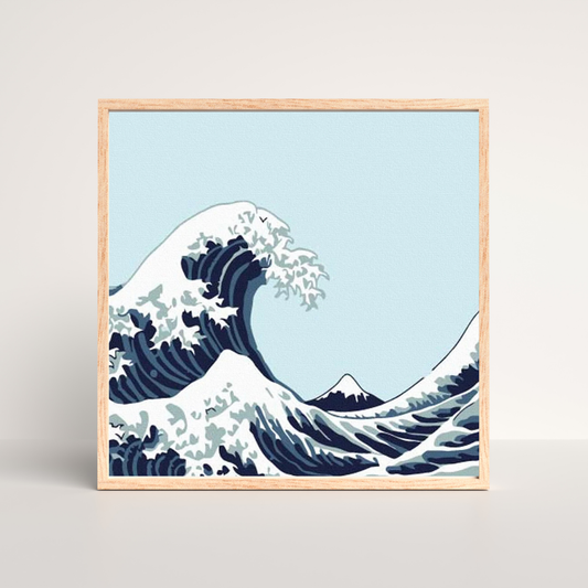 premium blue wave magic canvas painting