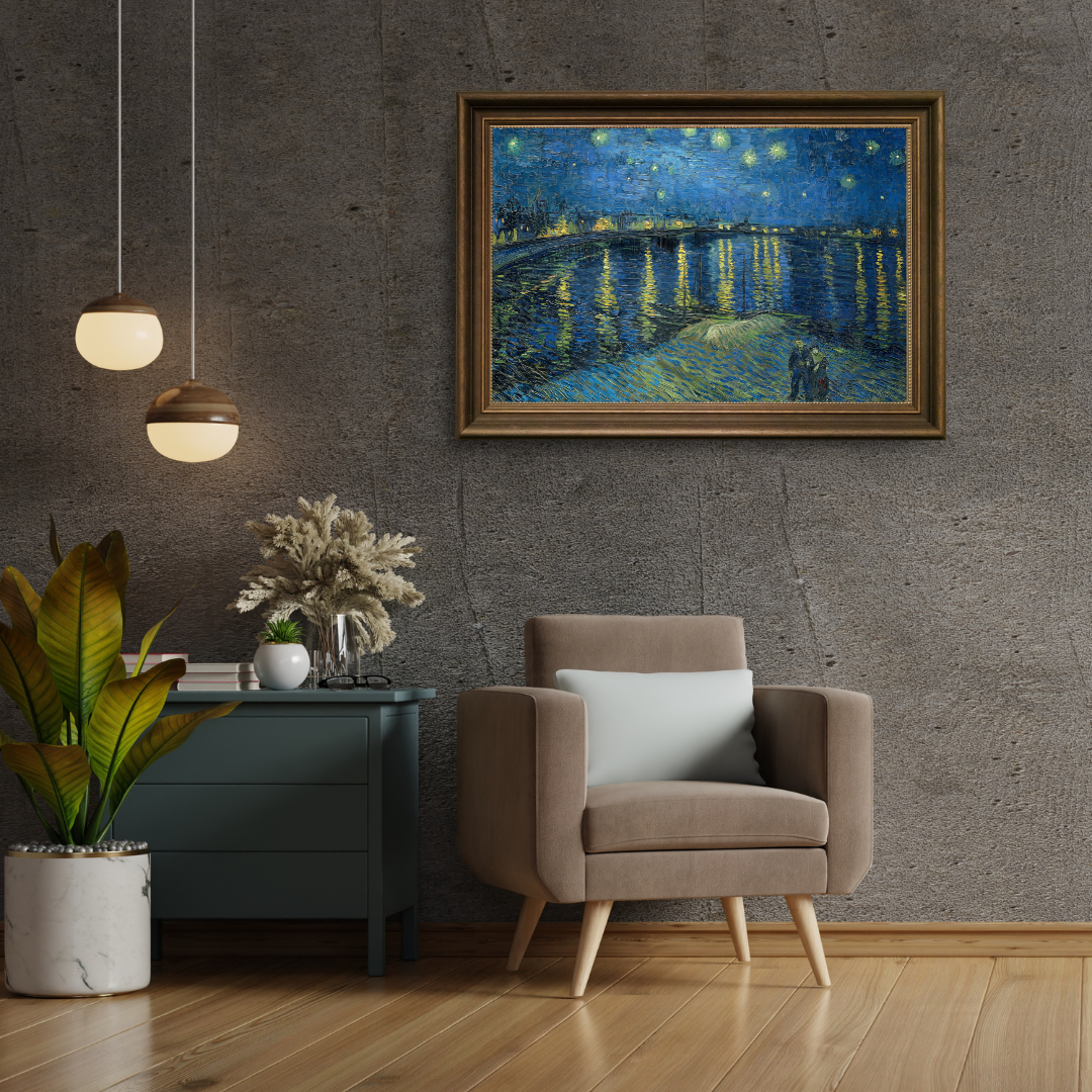 The Starry Night over The Rhone by Vincent Van Gogh - premium paint by numbers with double paint, brushes and high quality canvas
