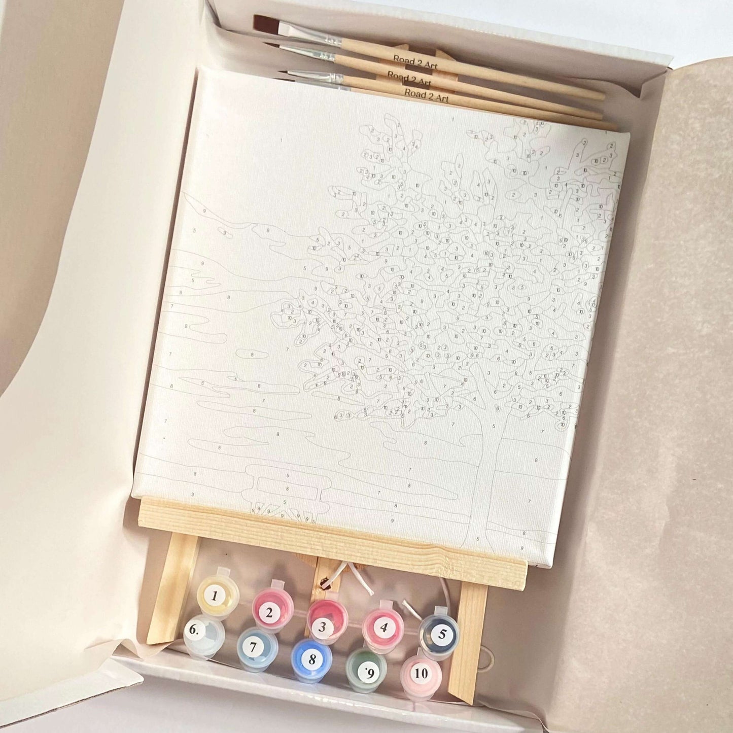 Small paint by numbers for adults – Japanese Blossom design
