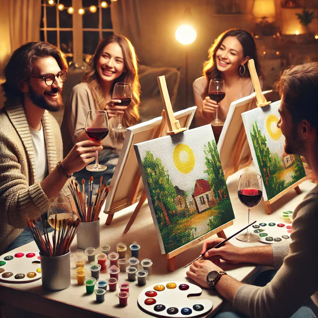 How to Host a Paint and Wine Night at Home – Mini Paint by Numbers UK