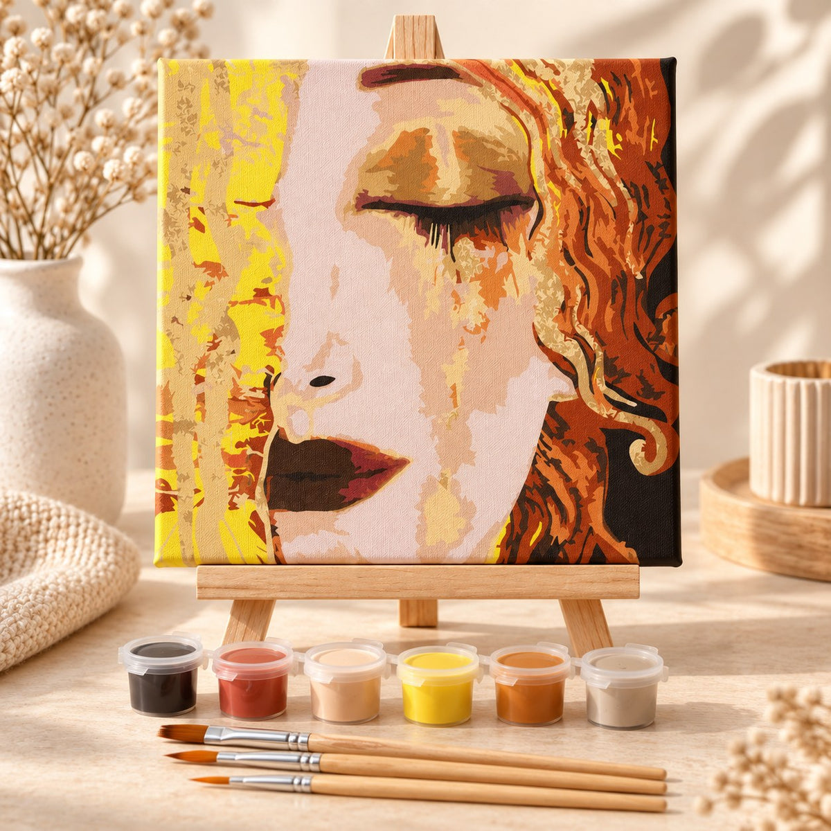 Golden Tears mini paint by numbers kit in the Art Lover set of four