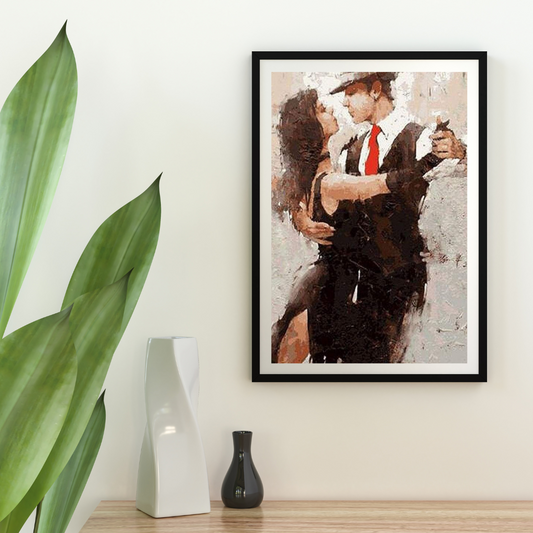 Two to Tango - premium paint by numbers with double paint, brushes and high quality canvas