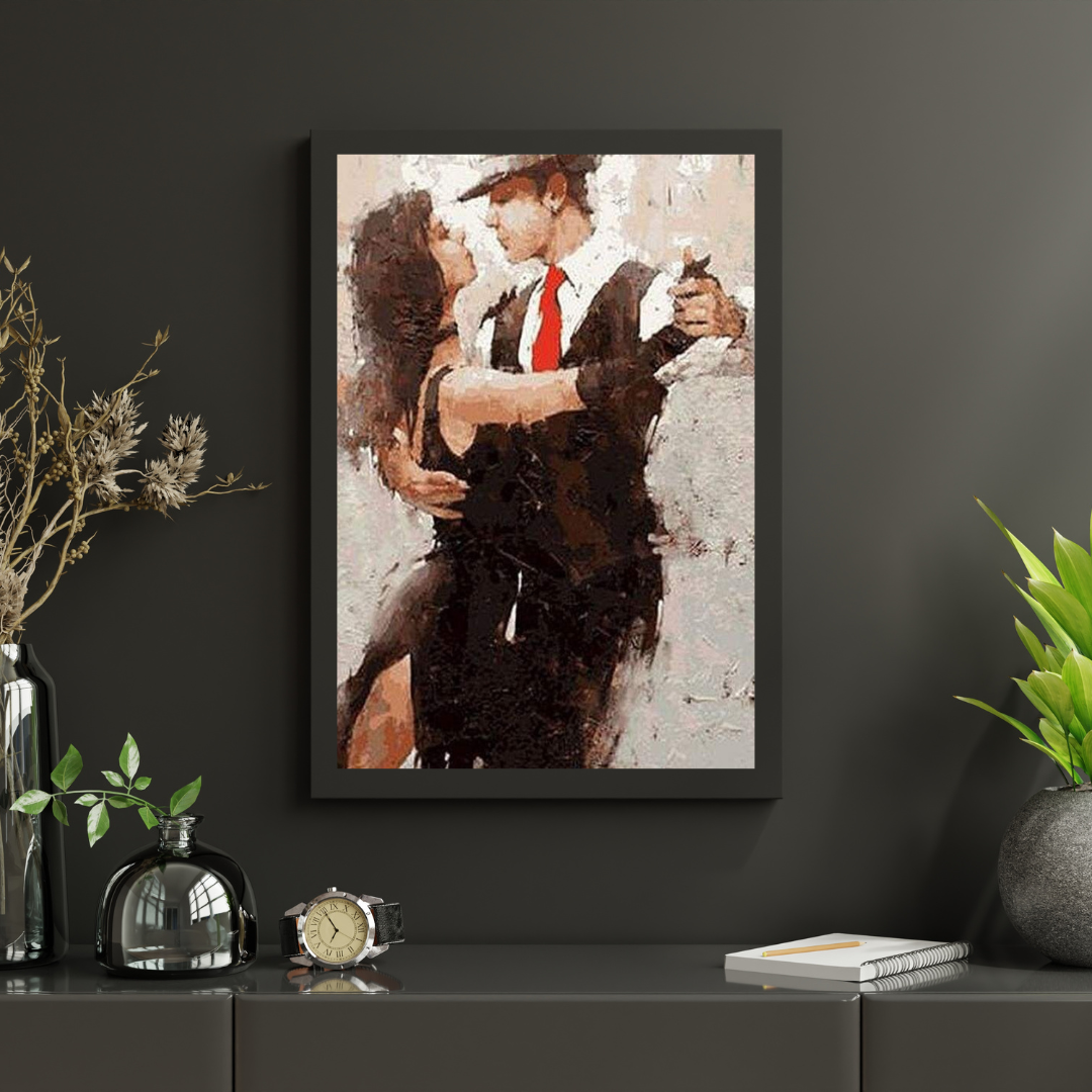 Two to Tango - premium paint by numbers with double paint, brushes and high quality canvas