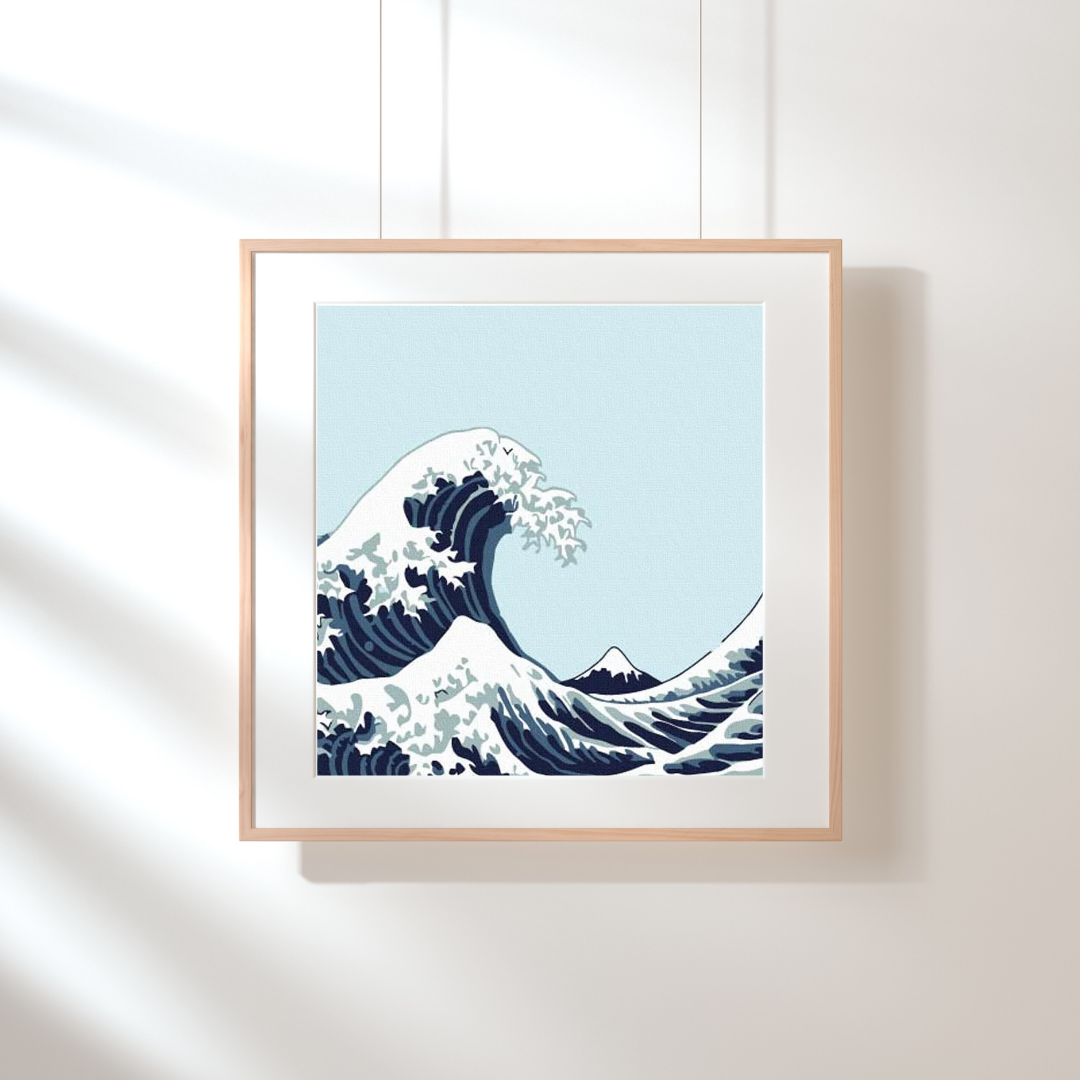 blue wave magic paint by numbers artwork