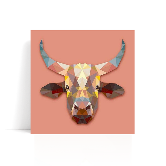 geometric taurus small framed paint by numbers kit