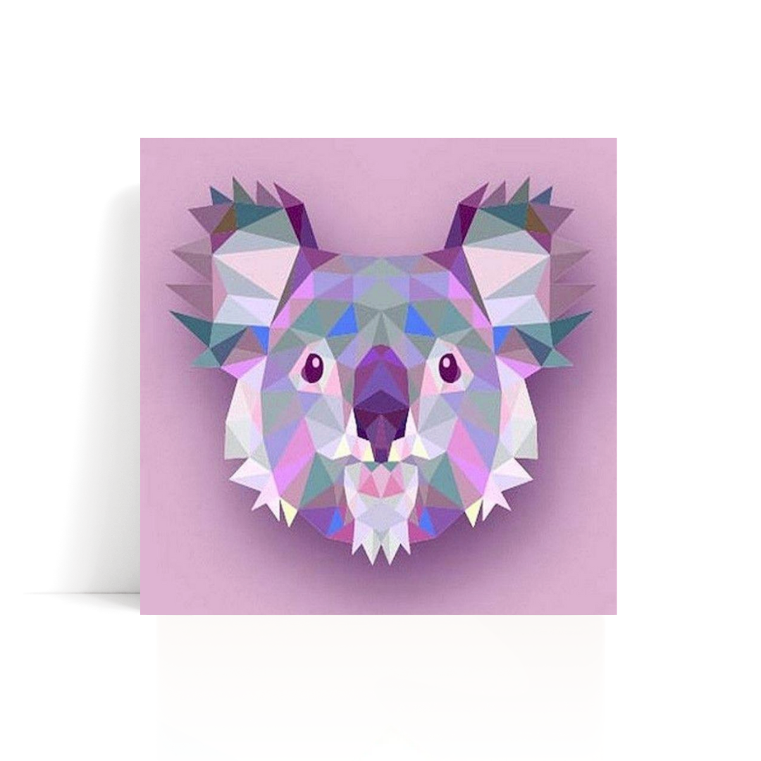 Koala Dreams paint by numbers kit with framed canvas