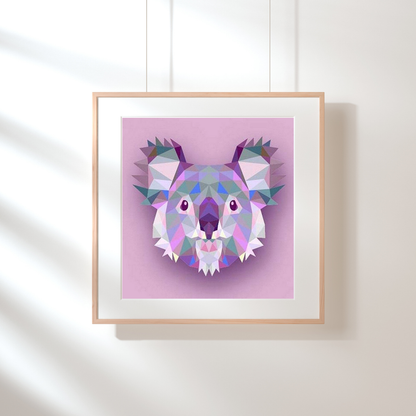 Cute koala paint by numbers relaxing art activity