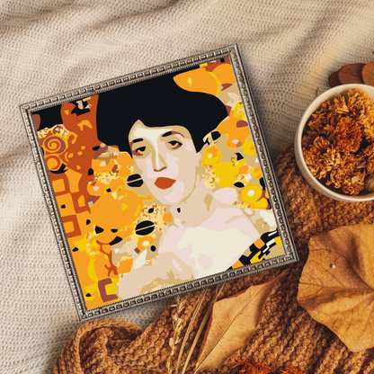 Klimt-inspired Lady in Gold artwork paint by numbers UK

