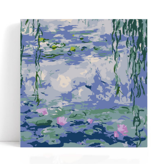 Water Lilies by Monet - small paint by numbers complete with easel, paint and brushes