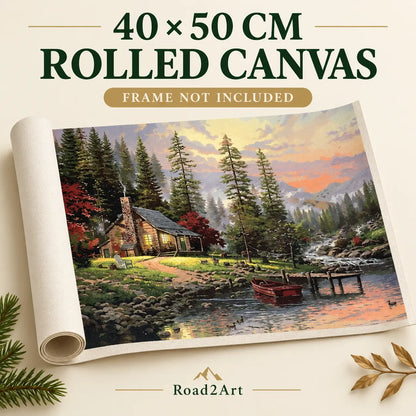 Mountain Lodge 40 x 50 cm rolled canvas frame not included