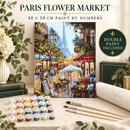 Paris Flower Market advanced 40 x 50 cm paint by numbers kit