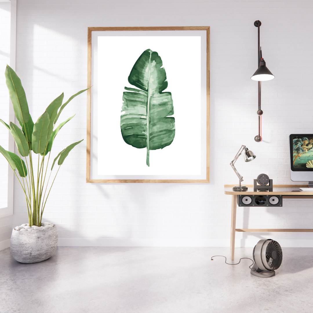 Banana Leaf - premium paint by numbers with double paint, brushes and high quality canvas