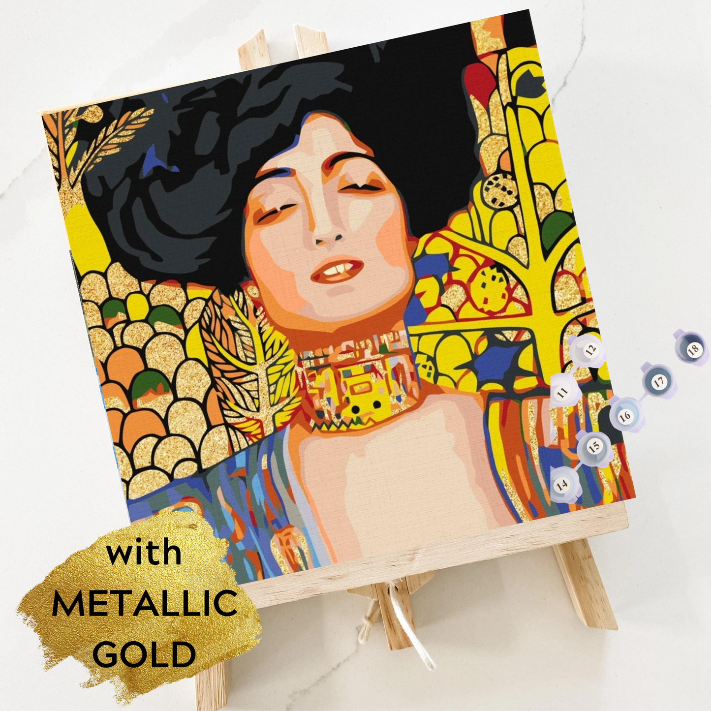 JUDITH by Klimt with metallic paint